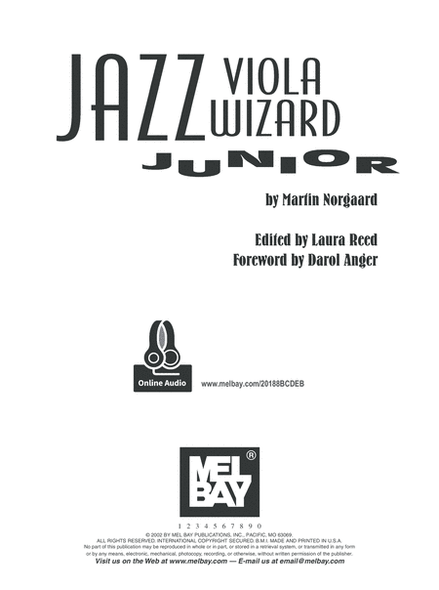 Jazz Viola Wizard Junior, Book 1 image number null