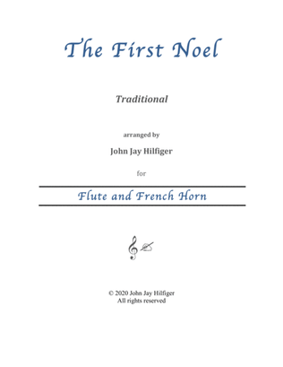 Book cover for The First Noel for Flute and French Horn