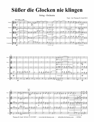 Book cover for Süßer die Glocken nie klingen - German Christmas Song - String Orchestra