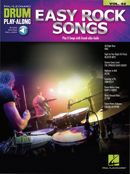 Easy Rock Songs (Drum Play-Along Volume 42)