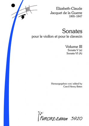 Book cover for Sonates pour le Viollon et pour le clavecin Vol 3: Sonata V (a), Sonata VI (A)