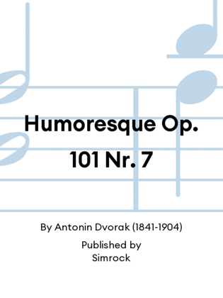 Book cover for Humoresque Op. 101 Nr. 7