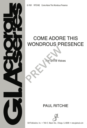 Book cover for Come Adore This Wondrous Presence