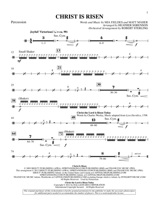 Book cover for Christ Is Risen (from "The Beautiful Christ") - Percussion