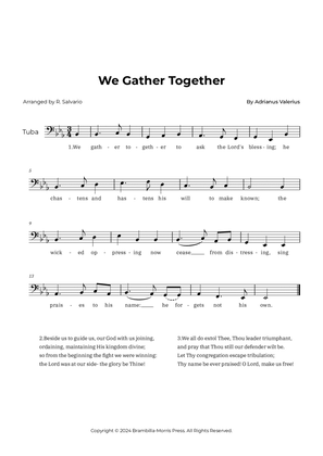 We Gather Together - Tuba