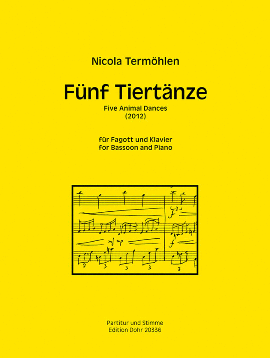 Fünf Tiertänze für Fagott und Klavier (2012)