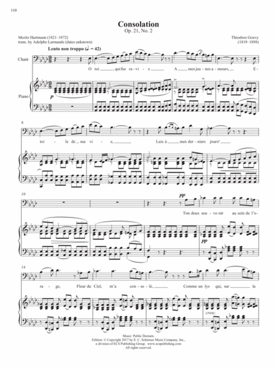 Op. 21, No. 2: Consolation from Songs of Gouvy, V2 (Downloadable)