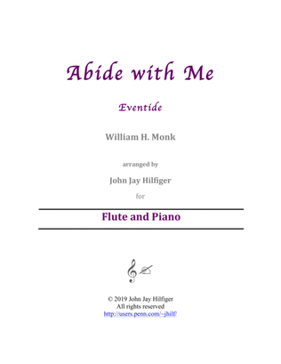 Book cover for Abide with Me for Flute and Piano