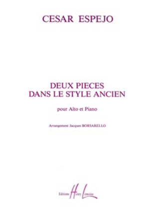 Book cover for Pieces Dans Le Style Ancien (2)