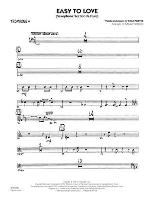 Book cover for Easy to Love (arr. Sammy Nestico) - Trombone 4