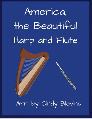 Book cover for America, the Beautiful, for Harp and Flute