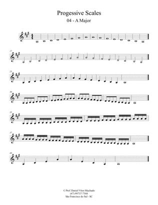 Book cover for Progressive Scales - Violin - A Major