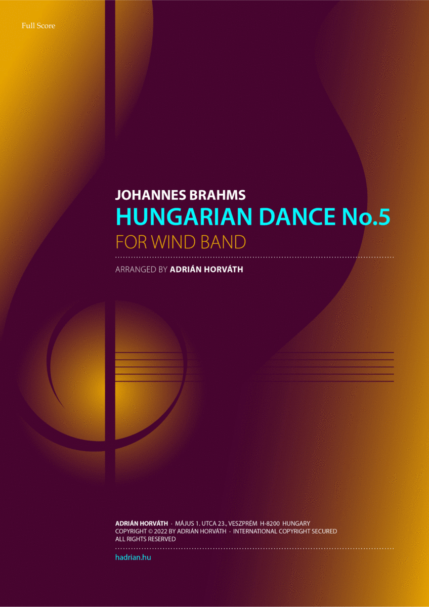 Hungarian Dance No.5 by Johannes Brahms Concert Band - Digital Sheet Music