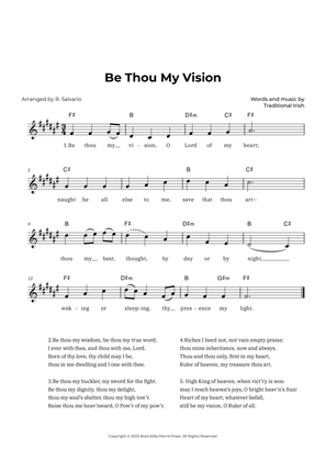 Book cover for Be Thou My Vision (Key of F-Sharp Major)