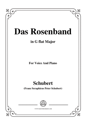 Book cover for Schubert-Das Rosenband(The Rosy Ribbon),D.280,in G flat Major,for Voice&Piano