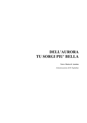 Book cover for DELL'AURORA TU SORGI PIU' BELLA - Arr. for SATB Choir and Organ