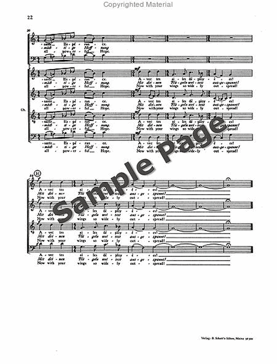 Canticle To Hope Vocal Score