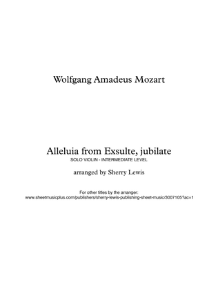 Book cover for ALLELUIA from Exsulte, jubilate K 165 Violin Solo, Intermediate Level