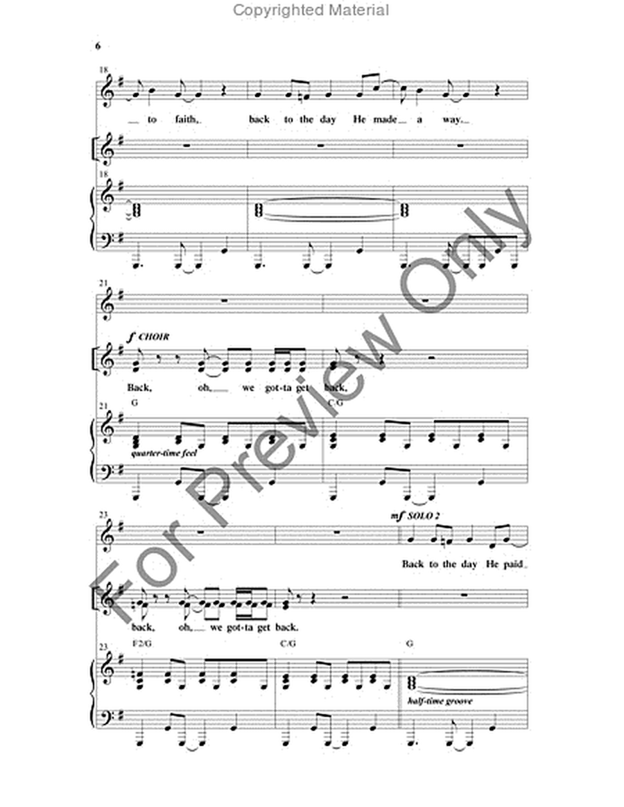 Back To The Cross - Choral Book image number null