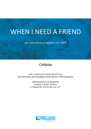 Book cover for When I Need A Friend