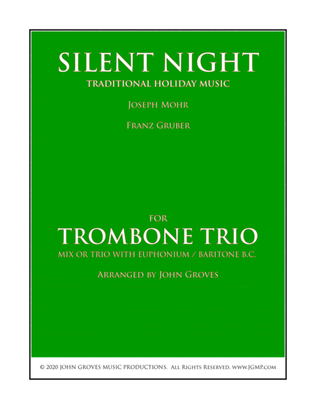 Book cover for Silent Night - Trombone Trio