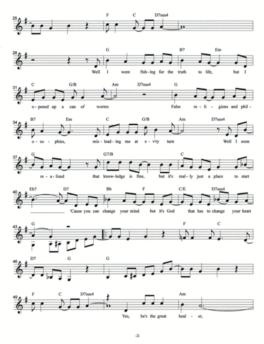 The Great Healer (lead sheet) image number null