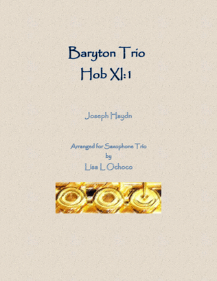 Book cover for Baryton Trio, Hob XI:1 for Saxophone Trio