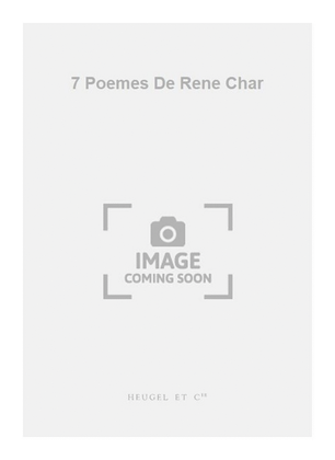 Book cover for 7 Poemes De Rene Char