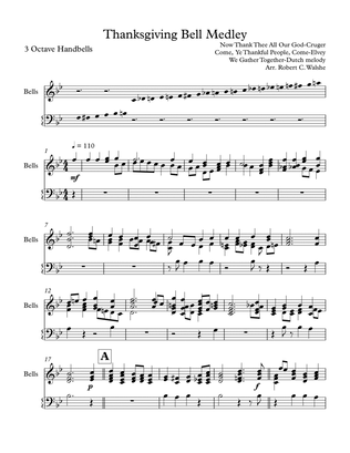 Thanksgiving Handbell Medley - Score Only