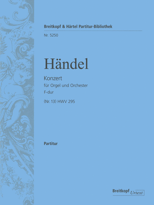 Book cover for Organ Concerto (No. 13) in F major HWV 295