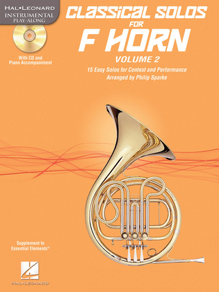 Book cover for Classical Solos for F Horn, Vol. 2