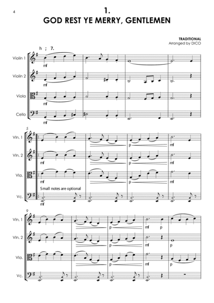 10 Christmas Carols for String Quartet, Vol. 1 - Score image number null