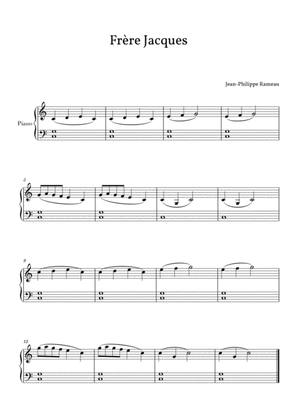 Book cover for Frère Jacques (Easy/Beginner Piano)