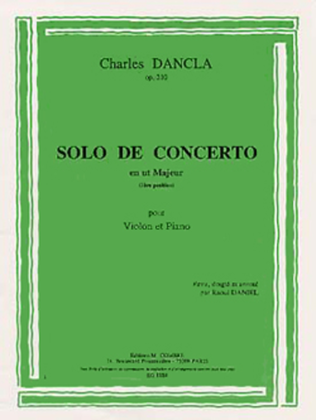 Book cover for Solo de concerto Op. 210 en Ut maj.