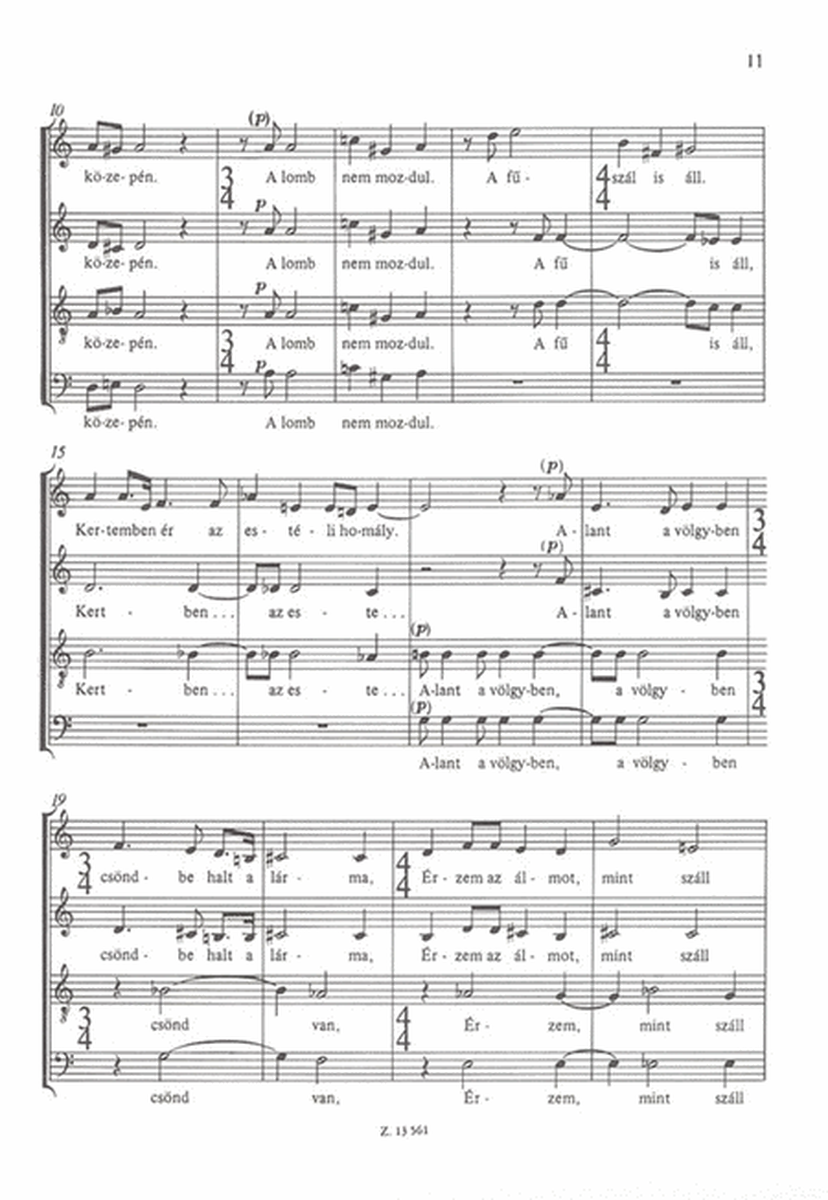 Pasztell. Four choruses