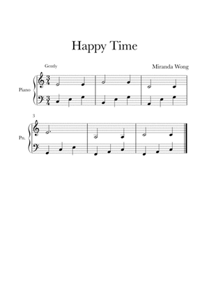Book cover for Happy Time - Easy Piano Solo in C Key