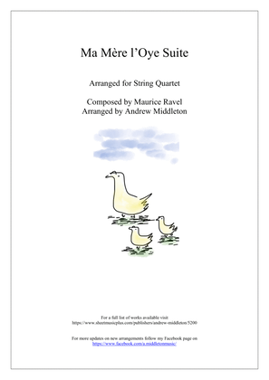 Book cover for Ma Mère l’Oye Suite arranged for String Quartet
