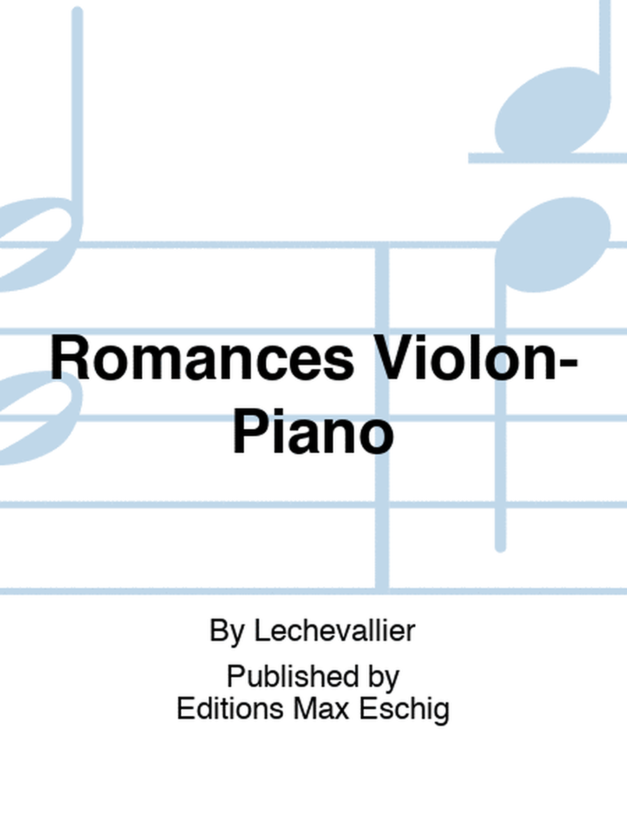 Romances Violon-Piano