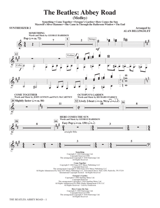 Book cover for The Beatles: Abbey Road (Medley) (arr. Alan Billingsley) - Synthesizer II