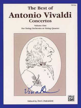 Book cover for The Best of Antonio Vivaldi Concertos (For String Orchestra or String Quartet), Volume 1