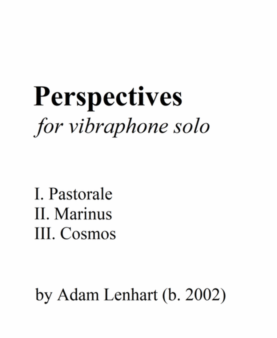Perspectives (for Vibraphone Solo) image number null