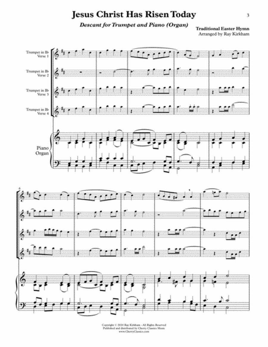 Two Easter Fanfares and Descants for Trumpet and Piano or Organ