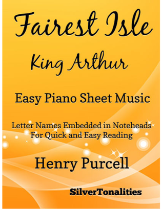 Book cover for Fairest Isle King Arthur Easy Piano Sheet Music