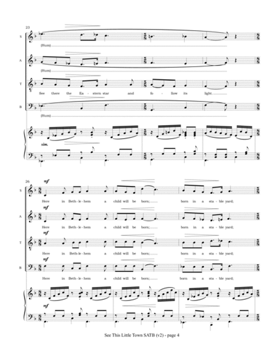 See This Little Town (SATB Choir and piano) image number null