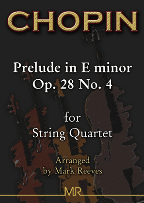 Book cover for Chopin - Prelude in E minor for String Quartet