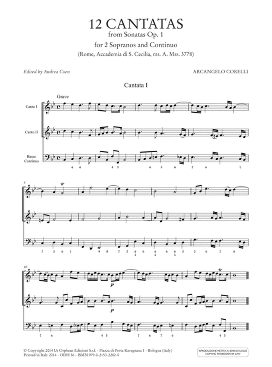 12 Cantatas (from Sonatas Op. 1) for 2 Sopranos and Continuo (Rome, Accademia di S. Cecilia, ms. A. Mss. 3778)