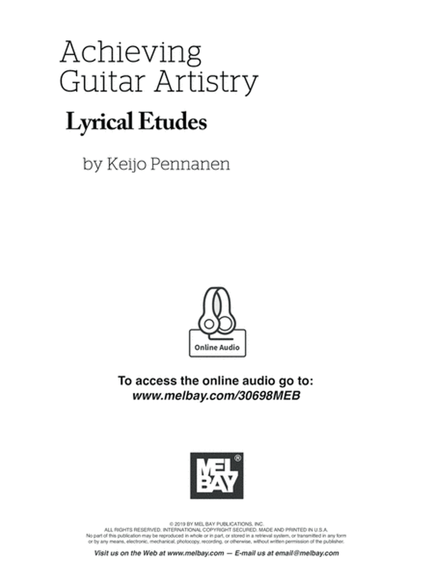 Achieving Guitar Artistry - Lyrical Etudes