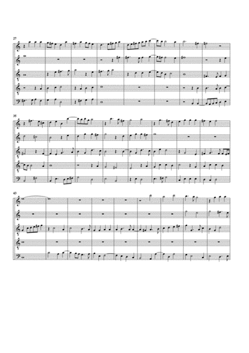 Faulte d'argent (arrangement for 5 recorders)