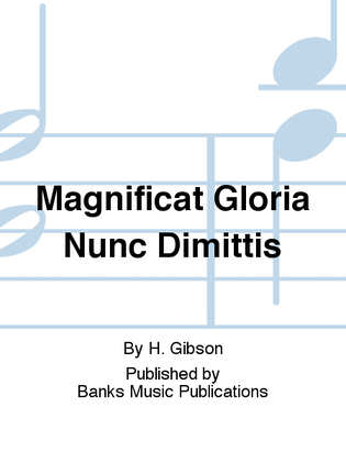 Book cover for Magnificat Gloria Nunc Dimittis