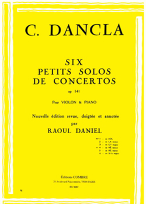 Book cover for Petit solo de concerto Op. 141 No. 4 en Re min.